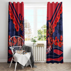 Personalised Melbourne Demons ANZAC Window Curtain Military Remembrance Australian Football Mascot Camouflage