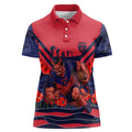 Personalised Melbourne Demons ANZAC Women Polo Shirt Military Remembrance Australian Football Mascot Camouflage