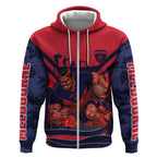 Personalised Melbourne Demons ANZAC Zip Hoodie Military Remembrance Australian Football Mascot Camouflage