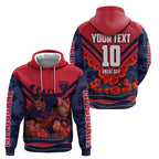 Personalised Melbourne Demons ANZAC Zip Hoodie Military Remembrance Australian Football Mascot Camouflage