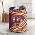 Brisbane Broncos Rugby Mascot Laundry Basket Fierce Athlete Graphic in Sports Style