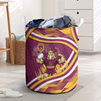 Brisbane Broncos Rugby Mascot Laundry Basket Fierce Athlete Graphic in Sports Style