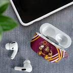 Brisbane Broncos Rugby Mascot AirPods Case Fierce Athlete Graphic in Sports Style
