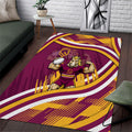 Brisbane Broncos Rugby Mascot Area Rug Fierce Athlete Graphic in Sports Style