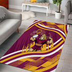 Brisbane Broncos Rugby Mascot Area Rug Fierce Athlete Graphic in Sports Style
