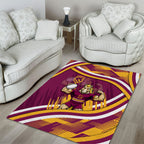 Brisbane Broncos Rugby Mascot Area Rug Fierce Athlete Graphic in Sports Style