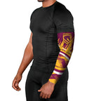 Brisbane Broncos Rugby Mascot Arm Sleeves Fierce Athlete Graphic in Sports Style