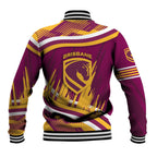 Brisbane Broncos Rugby Mascot Baseball Jacket Fierce Athlete Graphic in Sports Style