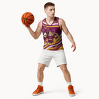 Brisbane Broncos Rugby Mascot Basketball Jersey Fierce Athlete Graphic in Sports Style