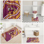 Brisbane Broncos Rugby Mascot Bathroom Set Fierce Athlete Graphic in Sports Style