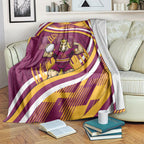 Brisbane Broncos Rugby Mascot Blanket Fierce Athlete Graphic in Sports Style