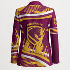 Brisbane Broncos Rugby Mascot Blazer Fierce Athlete Graphic in Sports Style