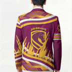 Brisbane Broncos Rugby Mascot Blazer Fierce Athlete Graphic in Sports Style