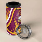Brisbane Broncos Rugby Mascot 4 in 1 Can Cooler Tumbler Fierce Athlete Graphic in Sports Style