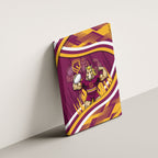 Brisbane Broncos Rugby Mascot Canvas Wall Art Fierce Athlete Graphic in Sports Style
