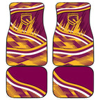 Brisbane Broncos Rugby Mascot Car Mats Fierce Athlete Graphic in Sports Style