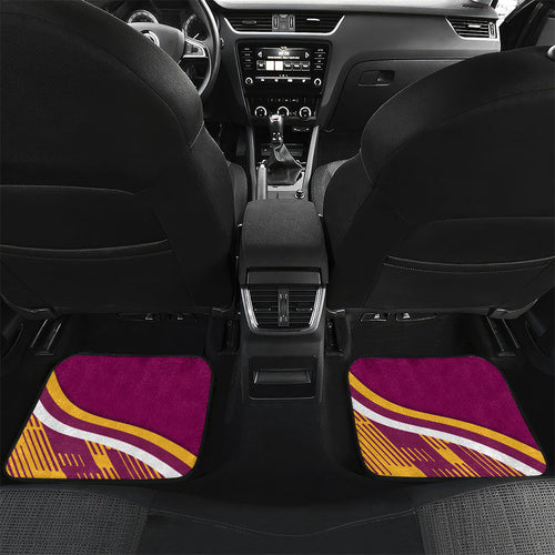 Brisbane Broncos Rugby Mascot Car Mats Fierce Athlete Graphic in Sports Style