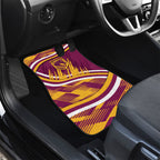 Brisbane Broncos Rugby Mascot Car Mats Fierce Athlete Graphic in Sports Style