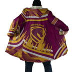 Brisbane Broncos Rugby Mascot Cloak Fierce Athlete Graphic in Sports Style