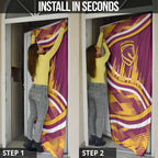 Brisbane Broncos Rugby Mascot Door Cover Fierce Athlete Graphic in Sports Style