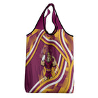 Brisbane Broncos Rugby Mascot Grocery Bag Fierce Athlete Graphic in Sports Style