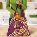Brisbane Broncos Rugby Mascot Grocery Bag Fierce Athlete Graphic in Sports Style