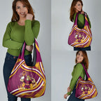 Brisbane Broncos Rugby Mascot Grocery Bag Fierce Athlete Graphic in Sports Style