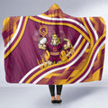 Brisbane Broncos Rugby Mascot Hooded Blanket Fierce Athlete Graphic in Sports Style