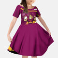 Brisbane Broncos Rugby Mascot Kid Short Sleeve Dress Fierce Athlete Graphic in Sports Style
