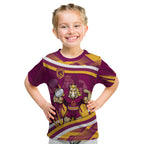 Brisbane Broncos Rugby Mascot Kid T Shirt Fierce Athlete Graphic in Sports Style