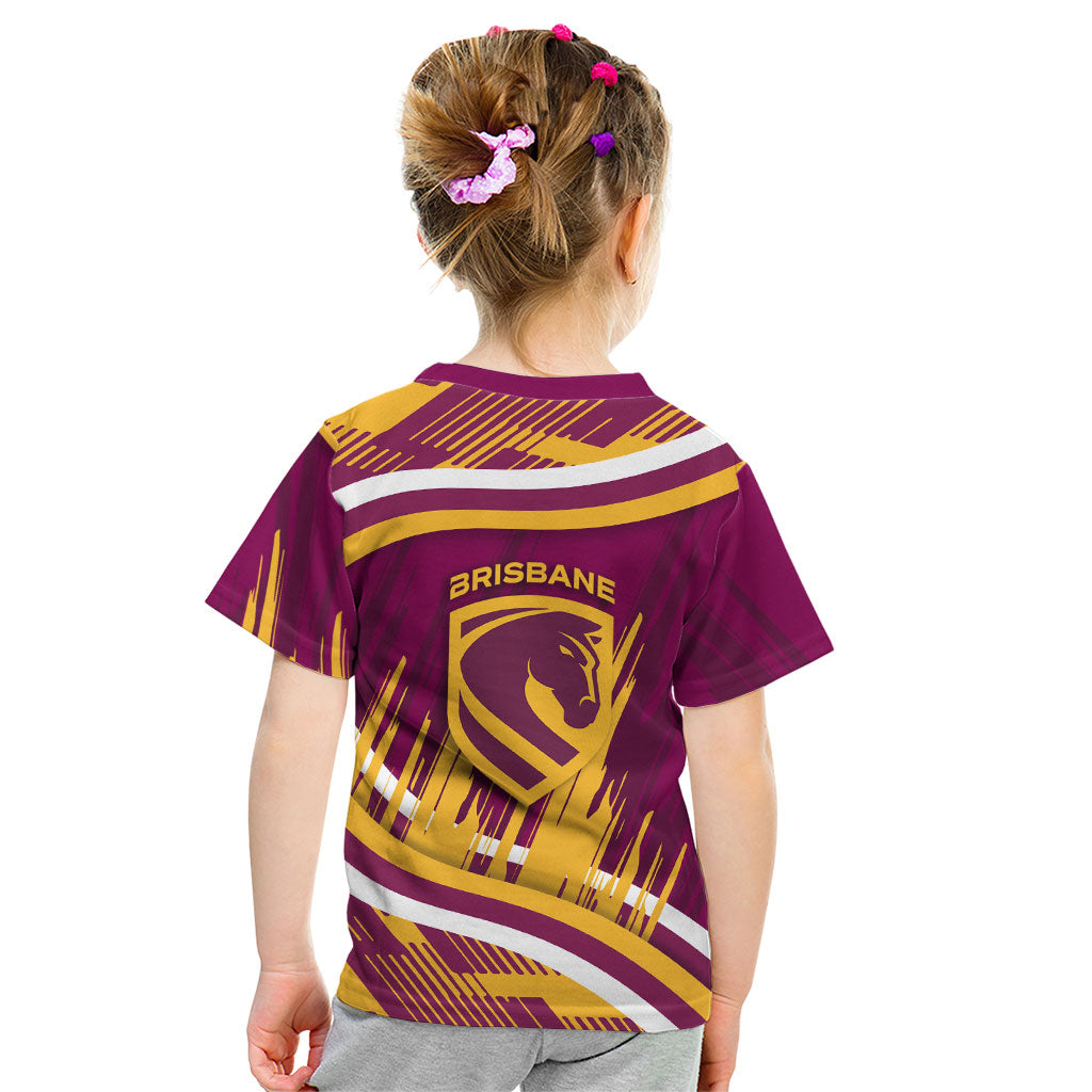 Brisbane Broncos Rugby Mascot Kid T Shirt Fierce Athlete Graphic in Sports Style