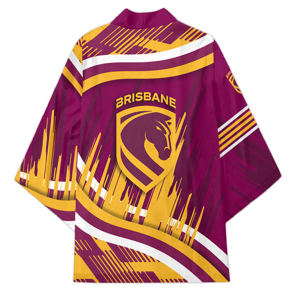 Brisbane Broncos Rugby Mascot Kimono Fierce Athlete Graphic in Sports Style