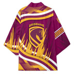 Brisbane Broncos Rugby Mascot Kimono Fierce Athlete Graphic in Sports Style