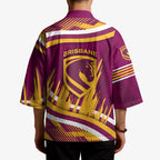 Brisbane Broncos Rugby Mascot Kimono Fierce Athlete Graphic in Sports Style