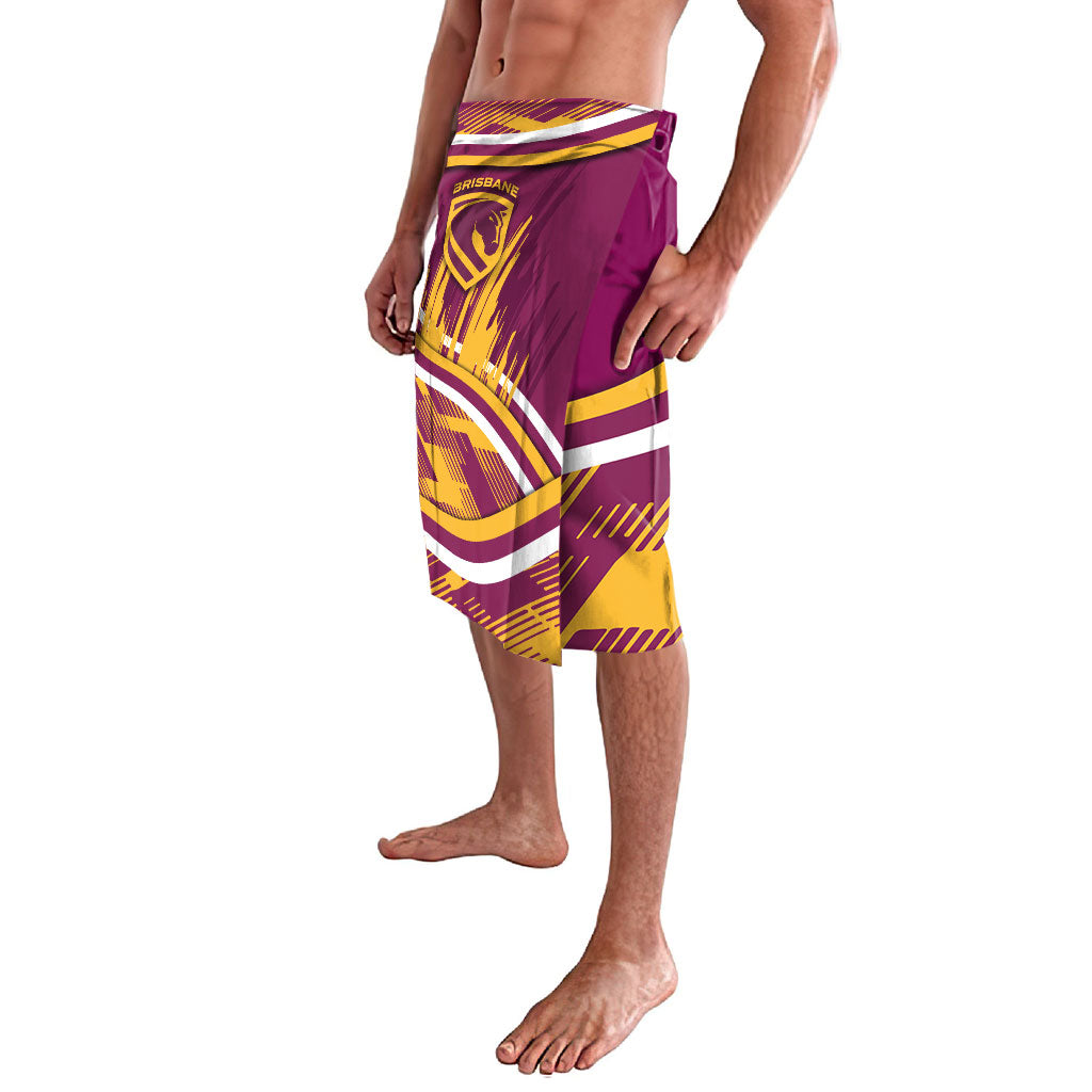 Brisbane Broncos Rugby Mascot Lavalava Fierce Athlete Graphic in Sports Style