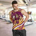 Brisbane Broncos Rugby Mascot Men Tank Top Fierce Athlete Graphic in Sports Style