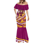 Brisbane Broncos Rugby Mascot Mermaid Dress Fierce Athlete Graphic in Sports Style