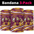 Brisbane Broncos Rugby Mascot Neck Gaiter Fierce Athlete Graphic in Sports Style