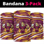 Brisbane Broncos Rugby Mascot Neck Gaiter Fierce Athlete Graphic in Sports Style