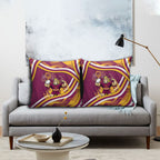 Brisbane Broncos Rugby Mascot Pillow Cover Fierce Athlete Graphic in Sports Style