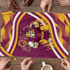 Brisbane Broncos Rugby Mascot Puzzle Fierce Athlete Graphic in Sports Style