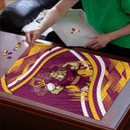 Brisbane Broncos Rugby Mascot Puzzle Fierce Athlete Graphic in Sports Style