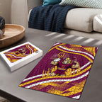 Brisbane Broncos Rugby Mascot Puzzle Fierce Athlete Graphic in Sports Style