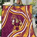 Brisbane Broncos Rugby Mascot Quilt Fierce Athlete Graphic in Sports Style