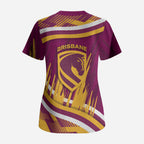 Brisbane Broncos Rugby Mascot Scrub Top Fierce Athlete Graphic in Sports Style
