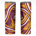 Brisbane Broncos Rugby Mascot Skinny Tumbler Fierce Athlete Graphic in Sports Style