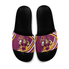 Brisbane Broncos Rugby Mascot Slide Sandals Fierce Athlete Graphic in Sports Style