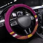 Brisbane Broncos Rugby Mascot Steering Wheel Cover Fierce Athlete Graphic in Sports Style