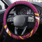 Brisbane Broncos Rugby Mascot Steering Wheel Cover Fierce Athlete Graphic in Sports Style