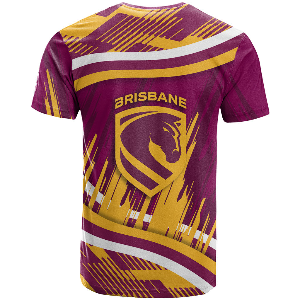 Brisbane Broncos Rugby Mascot T Shirt Fierce Athlete Graphic in Sports Style